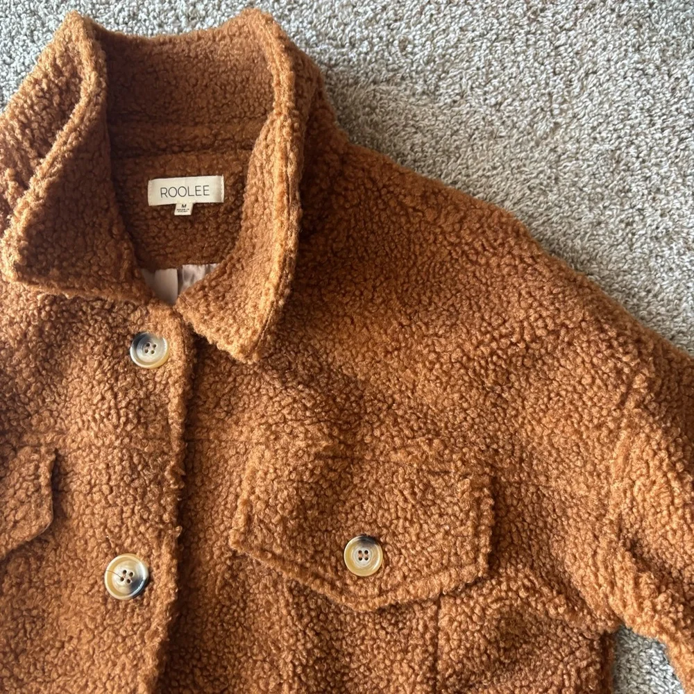 Roolee Brown Oversized Teddy Jacket